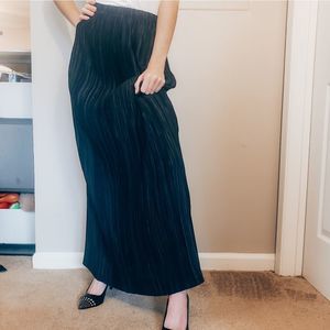 Pleated Maxi Skirt